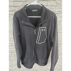 Under Armour Fleece Lined Jacket Mens Size XL Black Zip Front